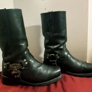 Black Leather Men's Boots